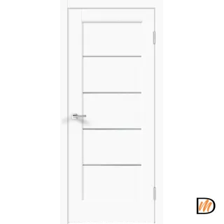 Дверное полотно Экошпон PREMIER 1 900х2000 цвет Белый Эмалит стекло Мателюкс Левое/Правое VD805003