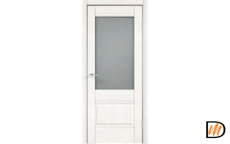 Дверное полотно Экошпон ALTO 2V 900х2000 цвет Белый Эмалит стекло Мателюкс Левое/Правое VD810020