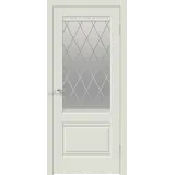 Дверное полотно Экошпон ALTO 2V 600х2000 цвет Светло-серый Эмалит стекло РОМБ светлый Левое/Правое VD811338