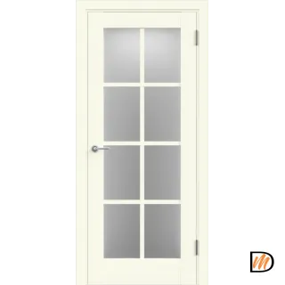 Дверное полотно Экошпон ALTO 13 700х2000 цвет Молочный Эмалит стекло Мателюкс Левое/Правое VD811803