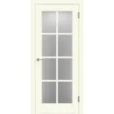 Дверное полотно Экошпон ALTO 13 800х2000 цвет Молочный Эмалит стекло Мателюкс Левое/Правое VD811804