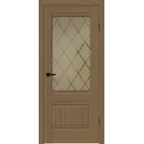 Дверное полотно SOFTWOOD ALTO 2V 600х2000 цвет Орех американский мореный стекло РОМБ бронза Левое/Правое VD814609