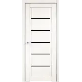 Дверное полотно Экошпон NEXT 1 800х2000 цвет Белый Эмалит стекло Лакобель черное Левое/Правое VD820003