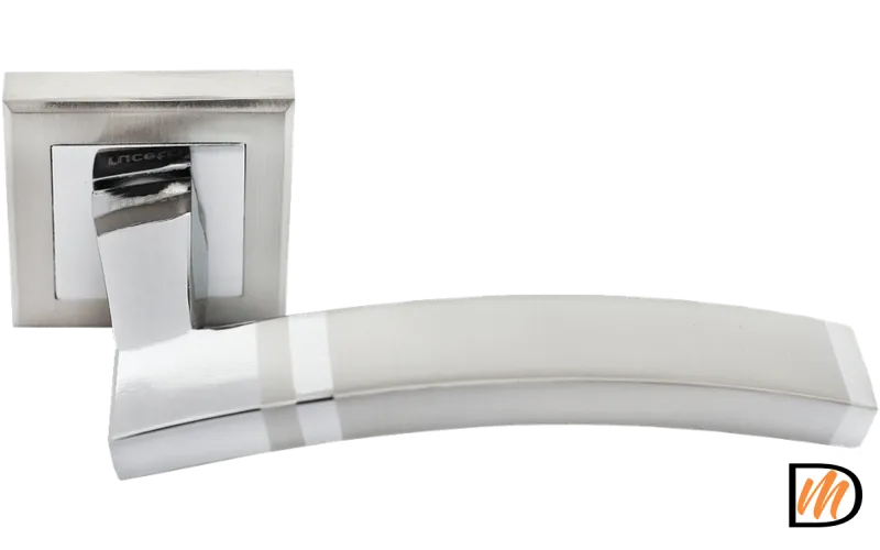 Ручка дверная RAP 13 никель белый/хром  MSK-9010410