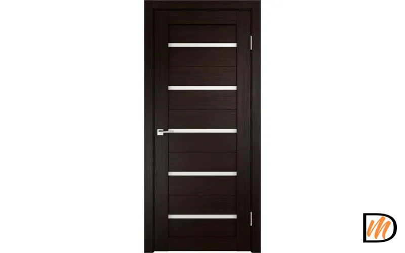 Дверное полотно Экошпон DUPLEX 700х2000 цвет Венге стекло Лакобель белое Левое/Правое VD011471