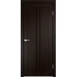 Дверное полотно Экошпон LINEA 2 600х2000 цвет Венге стекло Лакобель черное Левое/Правое VD012965