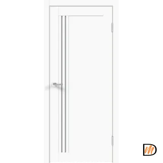 Дверное полотно Экошпон XLINE 8 800х2000 цвет Белый Эмалит стекло Мателюкс Левое/Правое VD017515