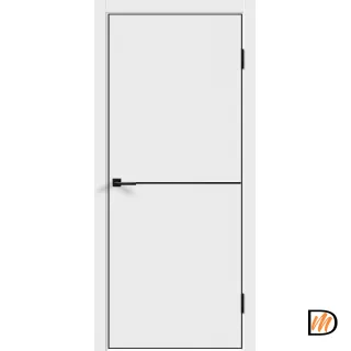Дверное полотно Экошпон Galant H1 600х2000 цвет Белый Эмалит Левое/Правое VD024079
