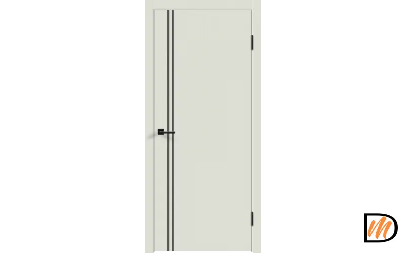 Дверное полотно Экошпон Galant M2 800х2000 цвет Светло-серый Эмалит Левое/Правое VD024117