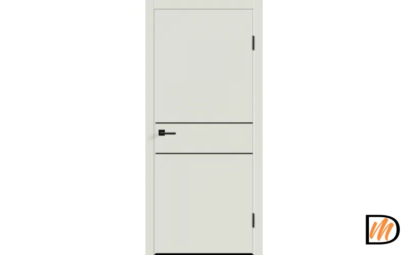 Дверное полотно Экошпон Galant H2 800х2000 цвет Светло-серый Эмалит Левое/Правое VD024908