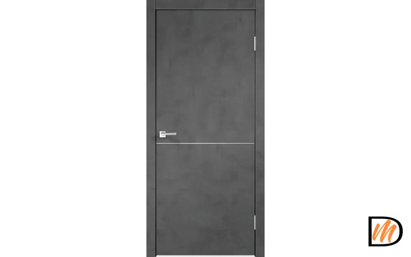 Дверное полотно Экошпон TECHNO H1 800х2000 цвет Муар темно-серый Левое/Правое VD080217