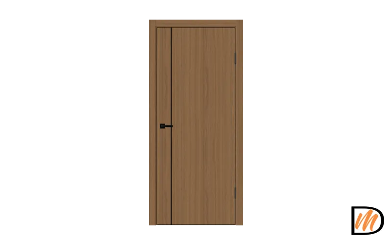 Дверное полотно SOFTWOOD TECHNO BLACK MV1 600х2000 цвет Орех американский мореный Левое/Правое VD082557
