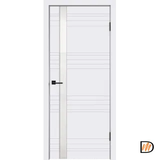 Дверное полотно Эмаль SCANDI N Z1 600х2000 цвет Белый стекло Лакобель белое Левое/Правое VD1000209