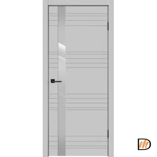 Дверное полотно Эмаль SCANDI N Z1 800х2000 цвет Светло-серый стекло Лакобель светло-серый Левое/Правое VD1000610