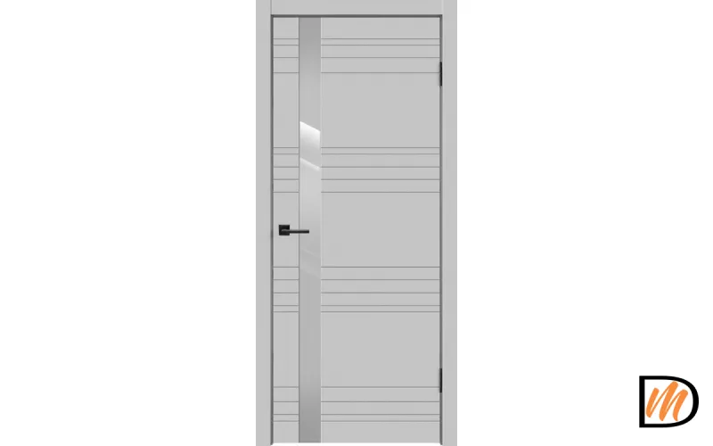 Дверное полотно Эмаль SCANDI N Z1 700х2000 цвет Светло-серый стекло Лакобель светло-серый Левое/Правое VD1001225