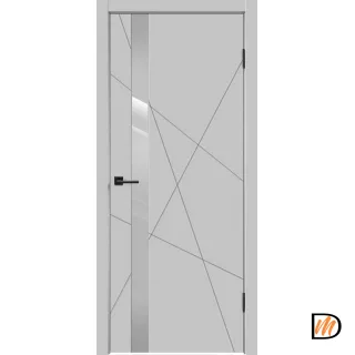 Дверное полотно Эмаль SCANDI S Z1 600х2000 цвет Светло-серый стекло Лакобель светло-серый Левое/Правое VD1001385