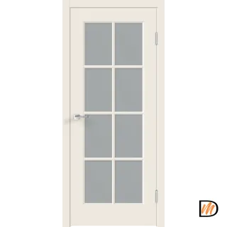 Дверное полотно Эмаль SCANDI 4V 800х2000 цвет Слоновая кость стекло Мателюкс Правое VD1002291