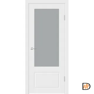 Дверное полотно Эмаль Flat 2V 900х2000 цвет Белый стекло Мателюкс Левое/Правое VD1004363