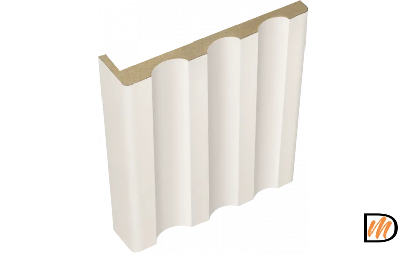 Наличник Канелюр телескопический Эмаль цвет Слоновая кость 80х25х2200  VD1010106