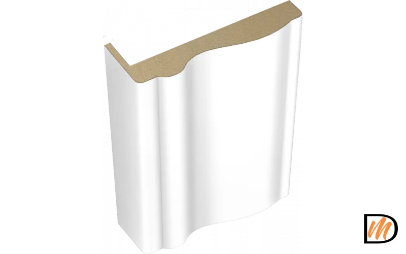 Наличник Волна телескопический Эмаль цвет Белый 80х35х2440  VD1010159