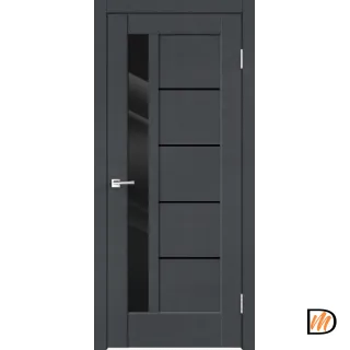 Дверное полотно SoftTouch SoftTouch PREMIER 3 900х2000 цвет Ясень графит структурный стекло Лакобель черное Левое/Правое VD1030162