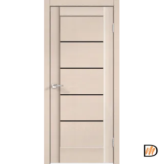 Дверное полотно SoftTouch SoftTouch PREMIER 1 600х2000 цвет Ясень капучино структурный стекло Лакобель черное Левое/Правое VD1030301