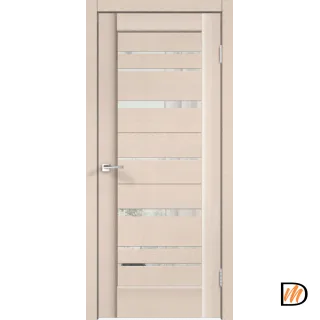 Дверное полотно SoftTouch SoftTouch PREMIER 22 900х2000 цвет Ясень капучино структурный стекло Зеркало с двух сторон Левое/Правое VD1035181