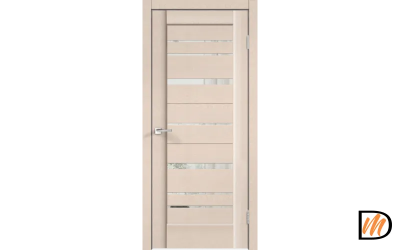 Дверное полотно SoftTouch SoftTouch PREMIER 22 900х2000 цвет Ясень капучино структурный стекло Зеркало с двух сторон Левое/Правое VD1035181