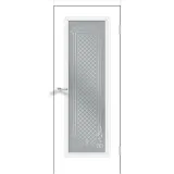 Дверное полотно Эмаль LEDO 1 4V 800х2000 цвет Белый стекло каленое Мателюкс Престиж Левое/Правое VD1190063