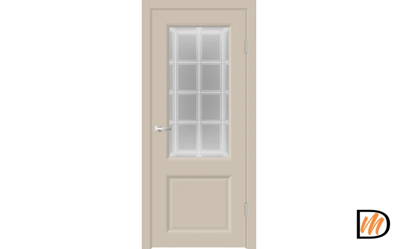 Дверное полотно EMALUX ALTO 21 2V 800х2000 цвет Кварцит стекло Английская Решетка Левое/Правое VD1290529