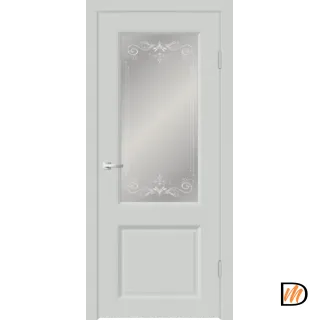 Дверное полотно EMALUX ALTO 21 2V 800х2000 цвет Доломит стекло Мателюкс, контур №3 Левое/Правое VD1291263