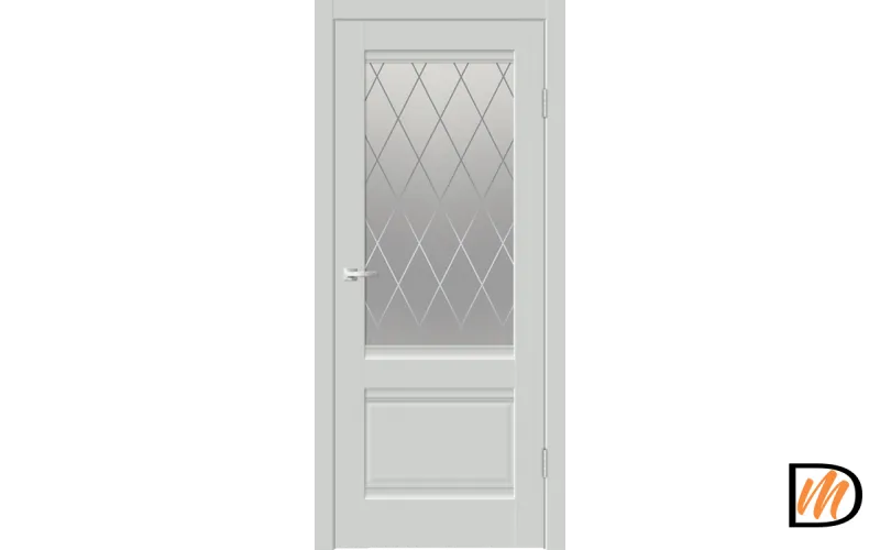 Дверное полотно EMALUX ALTO 2V 800х2000 цвет Доломит стекло РОМБ светлый Левое/Правое VD1291435