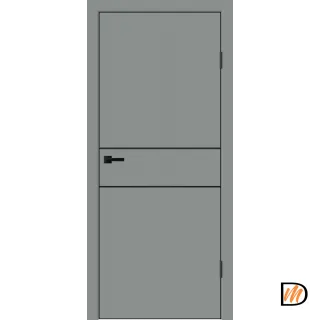 Дверное полотно EMALUX TECHNO BLACK H2 900х2000 цвет Серый Агат Левое/Правое VD1300308