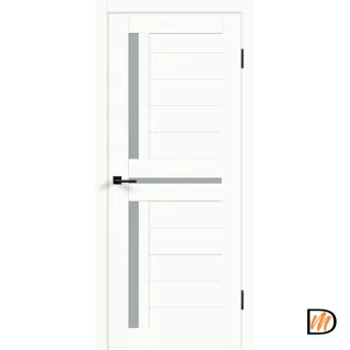 Дверное полотно Экошпон DUPLEX 3 900х2000 цвет Дуб снежный стекло Мателюкс Левое/Правое VD161477