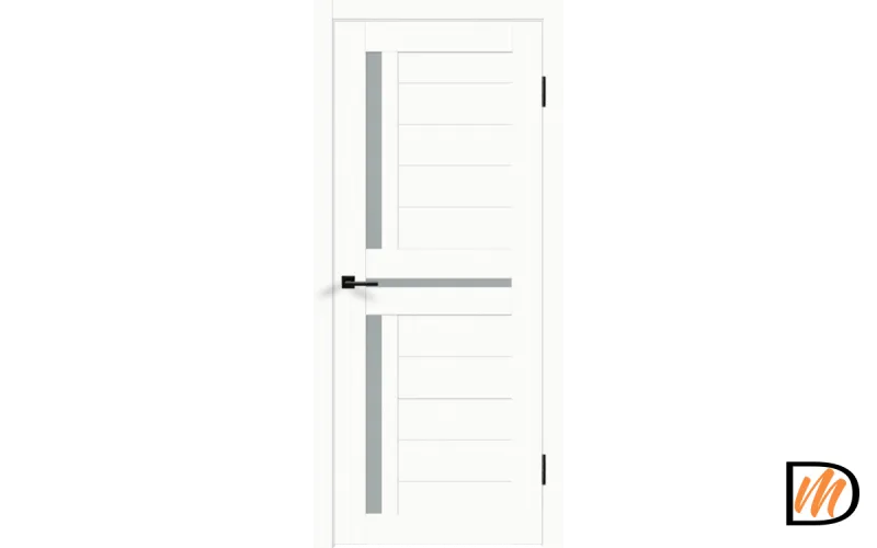 Дверное полотно Экошпон DUPLEX 3 900х2000 цвет Дуб снежный стекло Мателюкс Левое/Правое VD161477