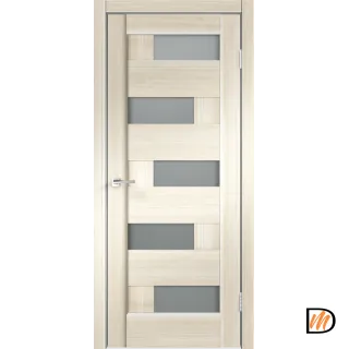 Дверное полотно Экошпон PREMIER 5 800х2000 цвет Ясень Японский стекло Мателюкс Левое/Правое VD800107