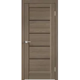 Дверное полотно Экошпон PREMIER 1 700х2000 цвет Ильм Европейский стекло Лакобель черное Левое/Правое VD800180