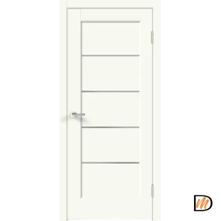 Дверное полотно Экошпон PREMIER 1 800х2000 цвет Молочный Эмалит стекло Мателюкс Левое/Правое VD805018