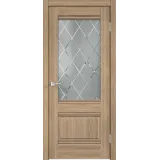 Дверное полотно Экошпон ALTO 2V 700х2000 цвет Дуб Европейский стекло РОМБ светлый Левое/Правое VD810703
