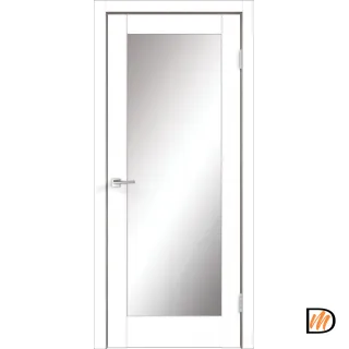 Дверное полотно Экошпон ALTO 4Z 700х2000 цвет Белый Эмалит филенка + зеркало Левое/Правое VD811034