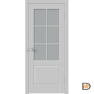 Дверное полотно Экошпон ALTO 12 2V 800х2000 цвет Серый Эмалит стекло Мателюкс Левое/Правое VD811427