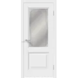 Дверное полотно Экошпон ALTO 15 2V 600х2000 цвет Белый Эмалит стекло Грани Мателюкс Левое/Правое VD811761
