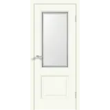 Дверное полотно Экошпон ALTO 6 800х2000 цвет Молочный Эмалит стекло Мателюкс, контур №1 Левое/Правое VD811957