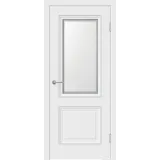 Дверное полотно Экошпон ALTO 30M 2V 700х2000 цвет Белый Эмалит стекло Мателюкс, контур №1 Левое/Правое VD812524