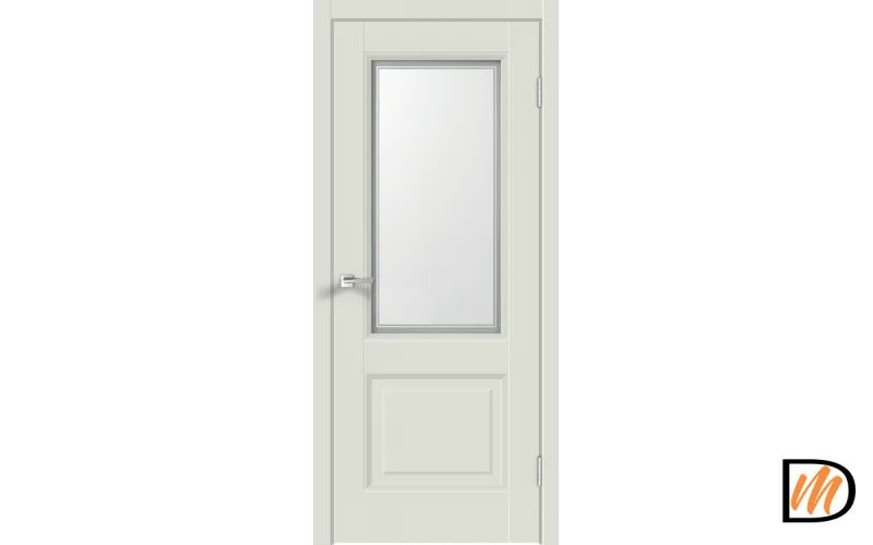Дверное полотно Экошпон ALTO 6 700х2000 цвет Светло-серый Эмалит стекло Мателюкс, контур №1 Левое/Правое VD813314