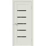 Дверное полотно Экошпон NEXT 3 800х2000 цвет Светло-серый Эмалит стекло Лакобель черное Левое/Правое VD820385