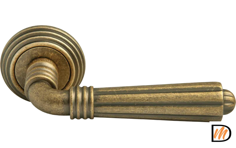 Ручка дверная RAP-CLASSIC-L 5 бронза старая матовая  MSK-9011228
