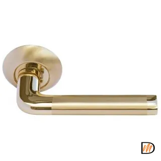 Ручка дверная "Колонна" MH-03 золото матовое/золото  MSK-9008248