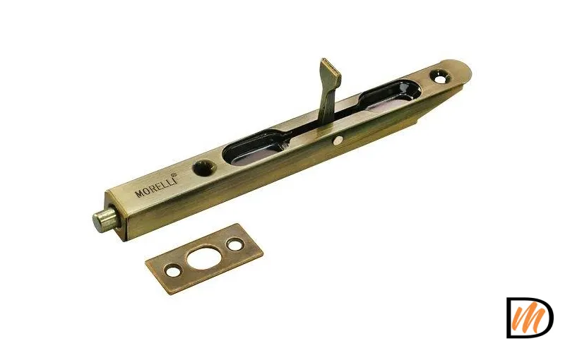 Шпингалет торцевой, скругленный OL160 бронза античная  MSK-9010641