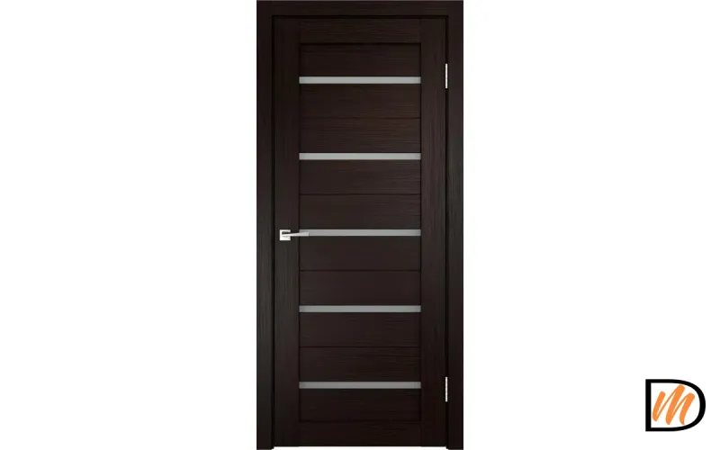 Дверное полотно Экошпон DUPLEX 400х2000 цвет Венге стекло Мателюкс Левое/Правое VD010104